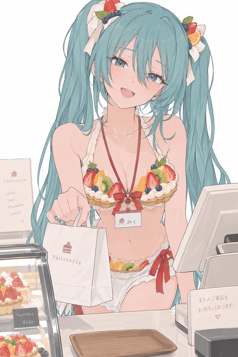 mh_0831__'s tweet photo. ケーキ屋店員の初音ミク https://t.co/k4ytIF3Cv9