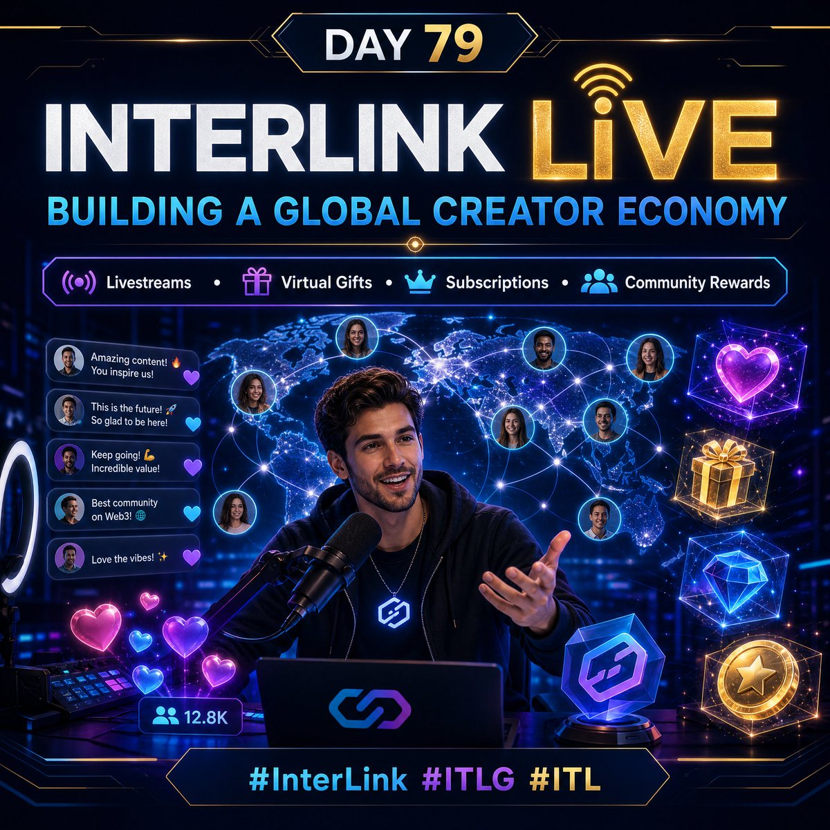 UzuKhali's tweet photo. InterLink Live Creator Economy
Description: InterLink Live is building a global creator economy where livestreams, virtual gifts, subscriptions, and community rewards turn engagement into opportunity.
Hashtags: #InterLink #ITLG #ITL https://t.co/9sD92yhxGe
