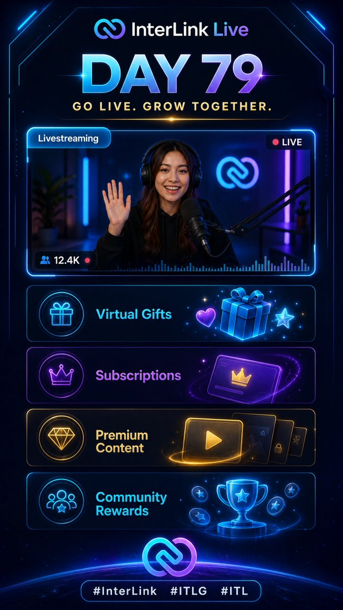 UzuKhali's tweet photo. Go Live and Grow Together
Description: InterLink Live brings livestreaming, virtual gifts, subscriptions, premium content, and community rewards together in one connected creator platform.
Hashtags: #InterLink #ITLG #ITL https://t.co/ClGH5UkNPH