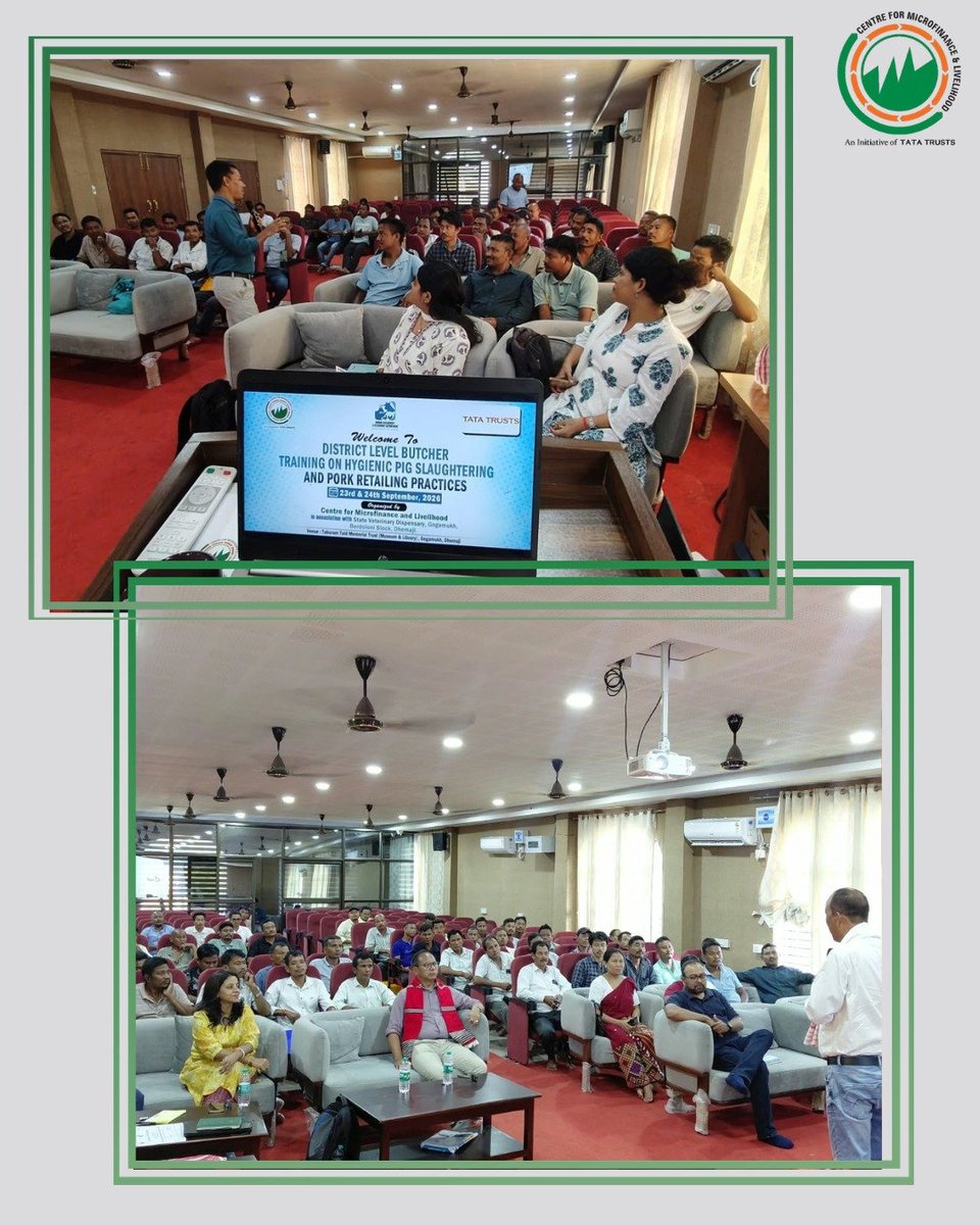 CML_NE's tweet photo. CML &amp; SVD Gogamukh trained local butchers in Hygienic Pig Slaughtering &amp; Pork Retailing over 2 days in Gogamukh, Dhemaji — covering safe slaughtering, biosecurity &amp; ASF prevention, PPE use &amp; meat safety norms. Certificates awarded to all participants. 🐖

#ASF #CML #ILRI #ICAR https://t.co/88eQAUhrVG