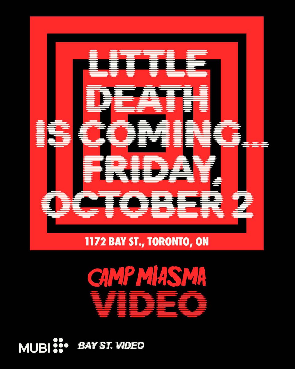 mubicanada's tweet photo. There is a hole at the bottom of Lake Ontario where the movies come from.

Camp Miasma Video. Coming soon. https://t.co/mgw3uUPbmT