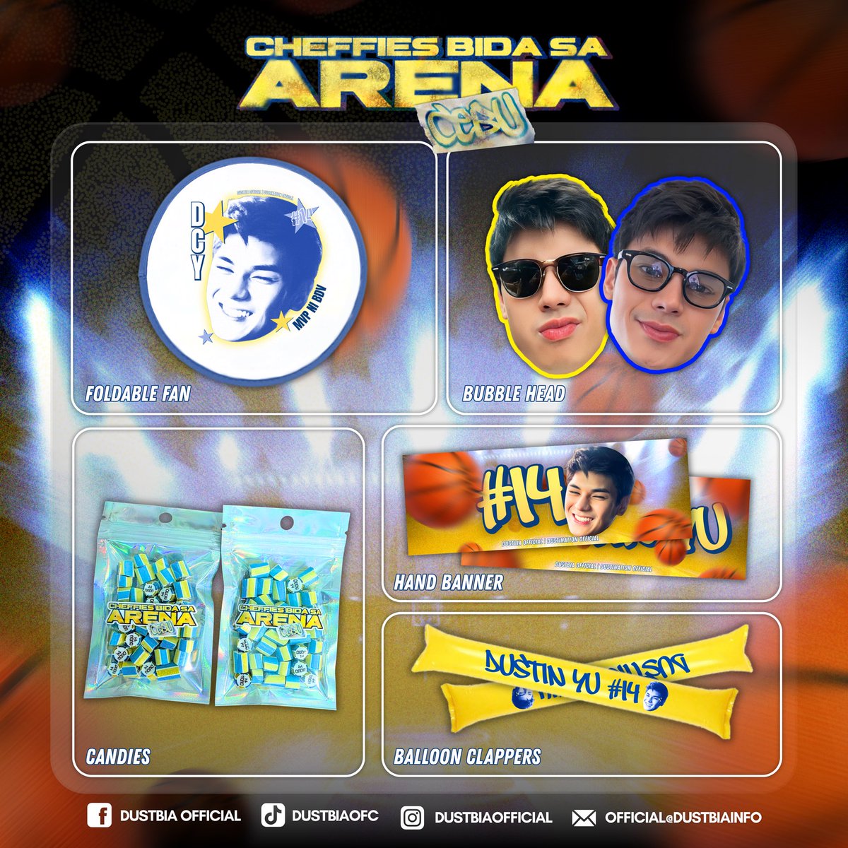 dusbiofc's tweet photo. 𝐂𝐇𝐄𝐅𝐅𝐈𝐄𝐒, 𝐀𝐑𝐄 𝐘𝐎𝐔 𝐑𝐄𝐀𝐃𝐘 𝐓𝐎 𝐁𝐈𝐃𝐀 𝐒𝐀 𝐀𝐑𝐄𝐍𝐀?! 🏀💛

Tomorrow is 𝗚𝗔𝗠𝗘 𝗗𝗔𝗬, and we’re bringing more than just our loudest cheers for Dustin! Events wouldn’t be complete without a little something for our Cheffies and Solids, so we prepared some 𝗳𝗿𝗲𝗲𝗯𝗶𝗲𝘀 to make cheering for our dudu even more fun! 

Get ready to bring home our 𝗳𝗼𝗹𝗱𝗮𝗯𝗹𝗲 𝗳𝗮𝗻𝘀, 𝗯𝘂𝗯𝗯𝗹𝗲 𝗵𝗲𝗮𝗱𝘀, 𝗘𝗻𝗲𝗿𝗴𝗶𝘇𝗲𝗿 𝗣𝗲𝗿𝘀𝗼𝗻𝗮𝗹 𝗗𝘂𝗱𝘂 𝗰𝗮𝗻𝗱𝗶𝗲𝘀, 𝗵𝗮𝗻𝗱 𝗯𝗮𝗻𝗻𝗲𝗿𝘀, 𝗮𝗻𝗱 𝗯𝗮𝗹𝗹𝗼𝗼𝗻 𝗰𝗹𝗮𝗽𝗽𝗲𝗿𝘀! 🎊

So if you’re heading to the arena tomorrow, make sure you come early, find your fellow Cheffies, grab your freebies, and get ready to 𝗠𝗔𝗞𝗘 𝗦𝗢𝗠𝗘 𝗡𝗢𝗜𝗦𝗘 𝗙𝗢𝗥 𝗗𝗨𝗦𝗧𝗜𝗡! Let’s fill the arena with our cheers, wave those banners, and show him just how much love and support he has from Cebu and the Cheffies!

Let’s make this a game day to remember! See you at 𝗕𝗶𝗱𝗮 𝗦𝗮 𝗔𝗿𝗲𝗻𝗮, 𝗖𝗲𝗯𝘂! 🏀💛
