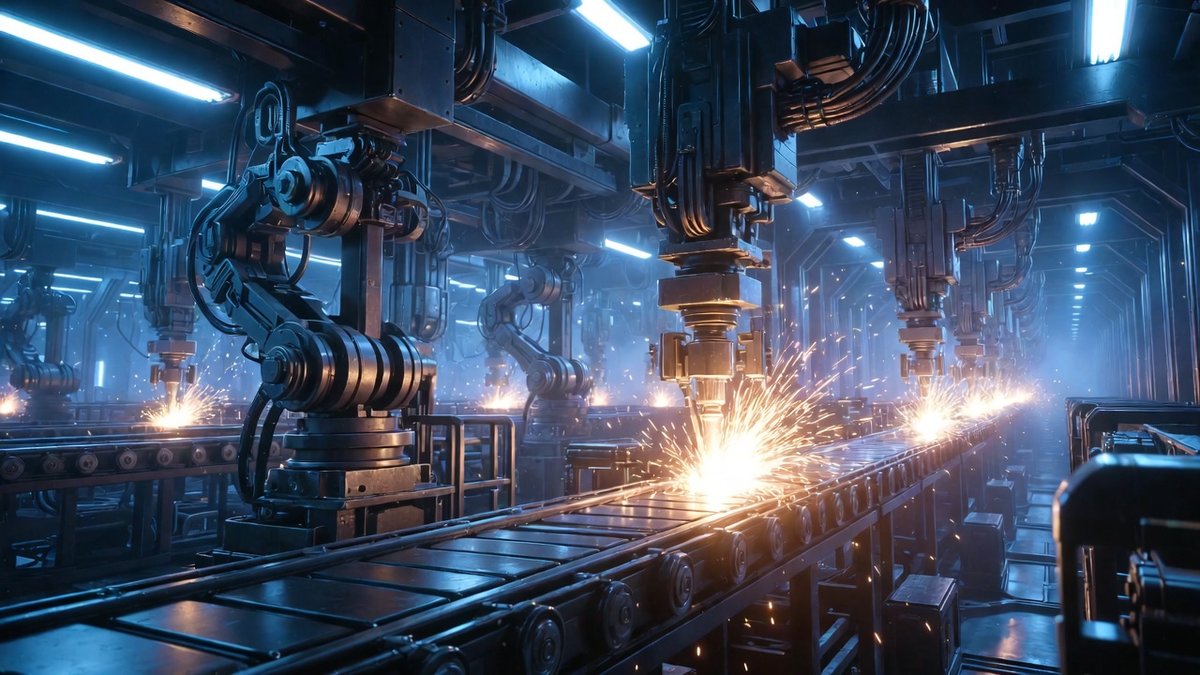 stoneirongames's tweet photo. GHOST FACTORY // precision without a pulse.

Robot arms move in rhythm through cold steel. Welding sparks mark a shift with no workers or breaks. The line decides what counts as “finished.”

Meet the maintenance crew below. ⚙️
#indiegame https://t.co/K4B6NJp8YO