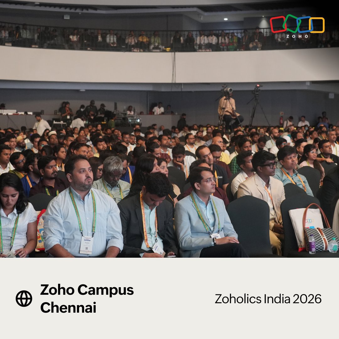 ZohoBooks's tweet photo. A milestone edition of Zoholics India! 

For the first time, we had the opportunity to host @Zoholics India at the Zoho Chennai campus and what a memorable experience it was.

It was great bringing our customers, partners, and the Zoho community together under one roof. From conversations around Zoho Books to discussions on the evolving needs of businesses, every interaction gave us something to take back.

Thank you to everyone who joined us, shared your experiences, asked questions, and made this edition special.

Here’s to more conversations, collaborations, and milestones together!

#ZoholicsIndia2026 #ZohoBooks #ZohoFinance #financeandoperations @ZohoERP @ZohoPayroll @ZohoInventory @ZohoExpense @ZohoPayments @ZohoInvoice @ZohoBilling @ZohoCommerce