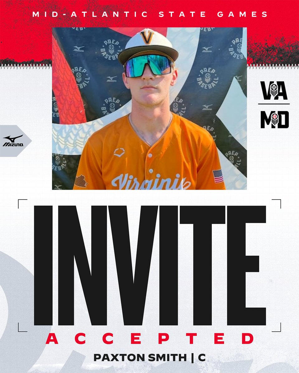 PrepBaseballVA's tweet photo. ⭐ Mid-Atlantic State Games Invite Accepted ⭐
These players are locked in for #MASG26
The blockbuster event of the fall in the Mid-Atlantic is sold out. https://t.co/DsBbCt6AMp