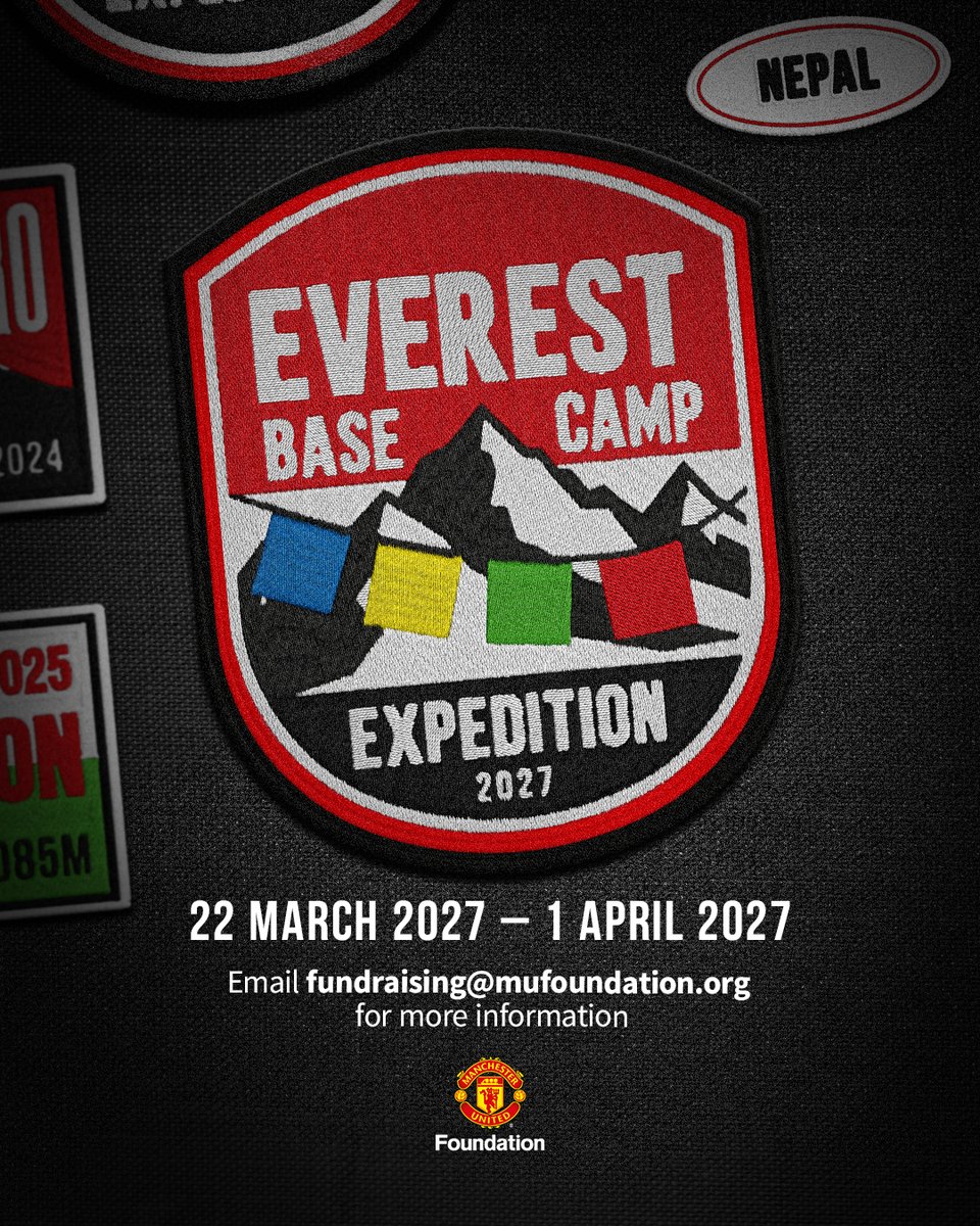 MU_Foundation's tweet photo. ⛰️ Next stop: Everest base camp 😤

Raising funds to support our communtiy work, join us on our expedition to Everest base camp as part of a group of adventurers and fellow reds alike, led by @AndyMitten 🇳🇵

Find out more and register 👉 https://t.co/wgVmM2lFsD https://t.co/hzTaeb3HlY