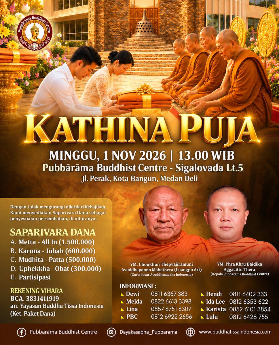 Pubbarama's tweet photo. Kathina Puja Pubbārāma Buddhist Centre (PBC) https://t.co/3854X7WkdZ