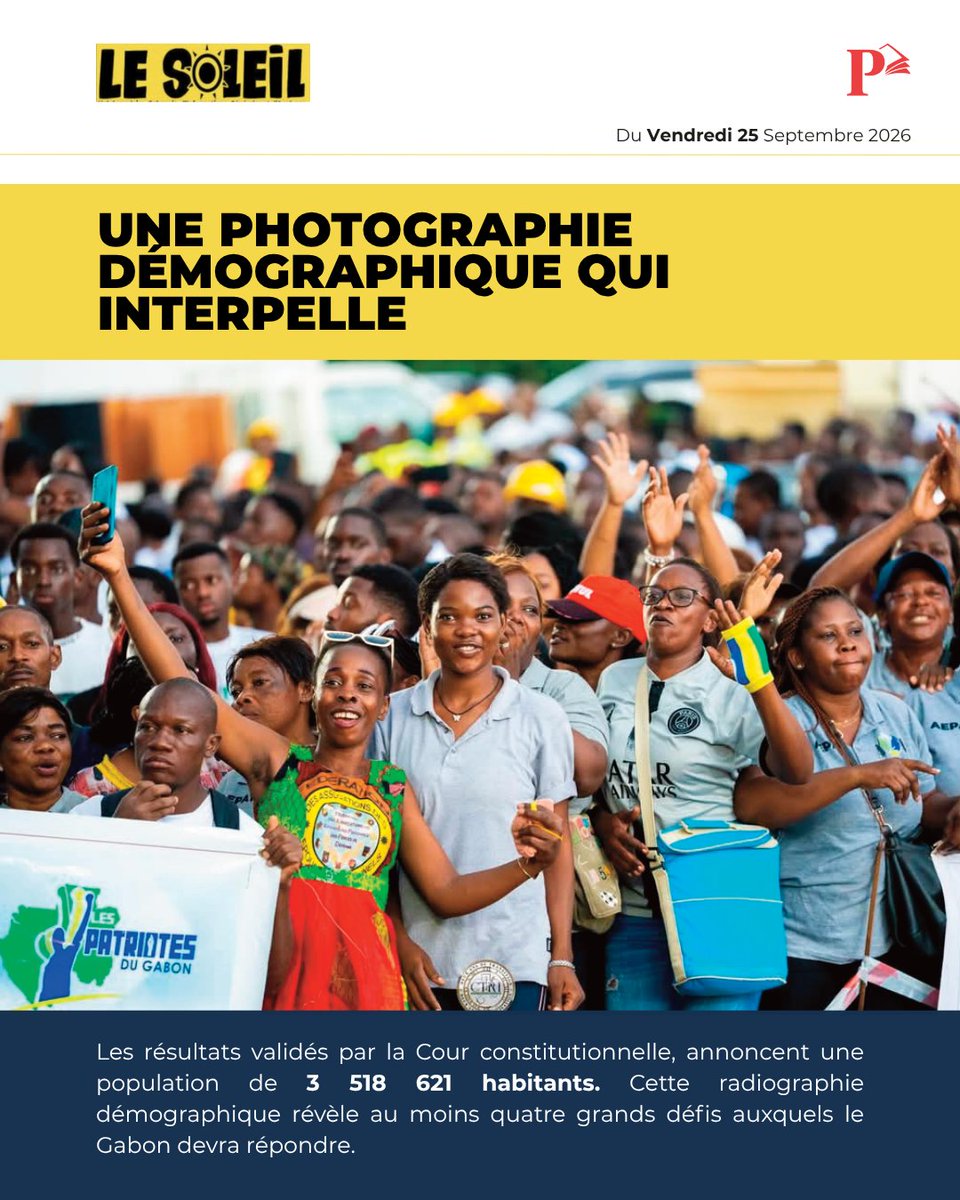 Sodipresse's tweet photo. #𝗣𝗼𝗹𝗶𝘁𝗶𝗾𝘂𝗲 - Une photographie démographique qui interpelle 

📌 Extrait de 𝗟𝗲 𝗦𝗼𝗹𝗲𝗶𝗹

Achetez ce journal en version numérique → https://t.co/3r2a4NMJ2p

𝑉𝑜𝑡𝑟𝑒 𝑑𝑖𝑠𝑡𝑟𝑖𝑏𝑢𝑡𝑒𝑢𝑟 𝑑𝑒 𝑝𝑟𝑒𝑠𝑠𝑒

#KiosqueSodipresse #SodipresseGA #LeSoleil https://t.co/yzAzkzlwrB