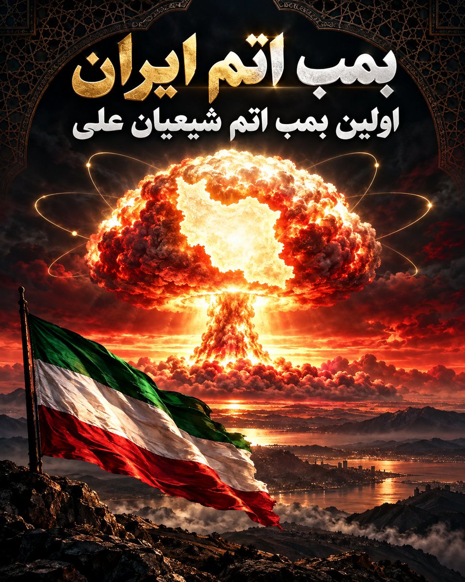 davari1352's tweet photo. آقای جمهوری اسلامی!
تنها راه عقب نشاندن آمریکا از محاصره و جنگ، و تحمیل اراده ملت ایران در مذاکره و عادی سازی روابط با امریکا، خروج از NPT و رونمایی فوری از بمب اتم ایران، اولین بمب اتم شیعیان علی است.
برای امنیت و آرامش ایرانیان، «ذوالفقار» را از نیام بیرون بکشید. https://t.co/xr4hCzNlaf