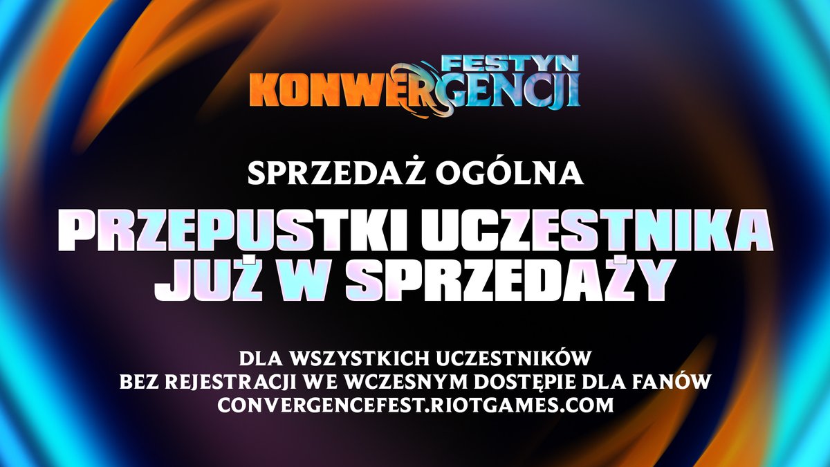 TFT_Polska's tweet photo. Taktycy, to wasza szansa! Sprzedaż ogólna Przepustek na #ConvergenceFest się rozpoczęła. Do zobaczenia w Vegas!

Kupcie Przepustki, póki są jeszcze dostępne: https://t.co/XcwKitUWtK https://t.co/RQT6EafH5Q