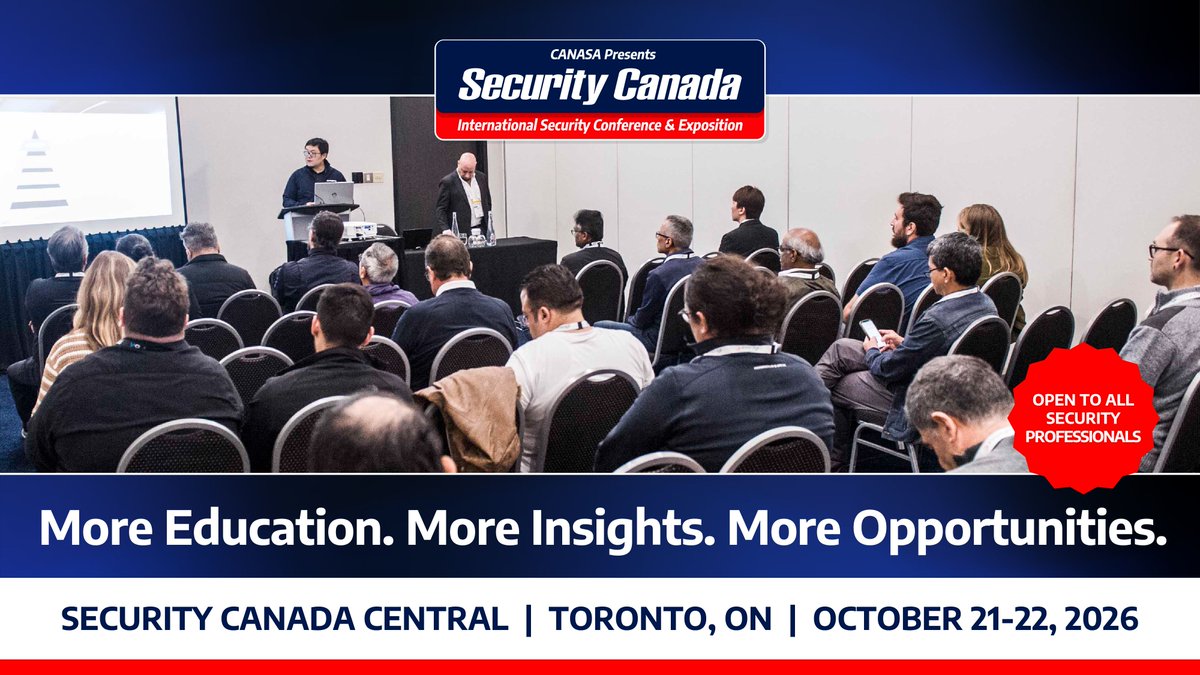 Security_Canada's tweet photo. Plan your education experience at #SecurityCanada Central! Your FREE registration secures you access to our largest lineup of Education and Flash sessions yet. Register now to take advantage of opportunities you won't find anywhere else: https://t.co/BxdjevkY0O #CANASA https://t.co/5josD1gSCX