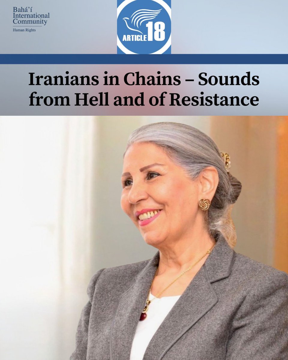 BahaiBIC_Rights's tweet photo. @articleeighteen republishes an analysis by Fred Petrossian examining the acoustic world of imprisonment in Iran. The article documents how Baha'i prisoners, including #MahvashSabet, co-founder of the Baha'i Institute for Higher Education, experienced both the suffering and solidarity transmitted through sound. Sabet heard a woman crying and screaming from a neighbouring cell and responded, breaching the isolation acoustically even as the wall remained intact.

#BahaiRights #Iran #HumanRights #Article18