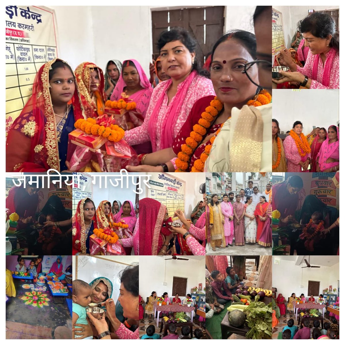 BJPMM4UP's tweet photo. #सेवा_संकल्प_अभियान के अंतर्गत काशी क्षेत्र महिला मोर्चा द्वारा आंगनबाड़ी केंद्र पर आयोजित #आँगन_मिलन उत्सव में गर्भवती महिलाओं को फल वितरित किए गए एवं आंगनबाड़ी की बहनों को सम्मानित किया गया

आइए, मिलकर सेवा, सशक्तिकरण और सामाजिक सहभागिता के संकल्प को और मजबूत करें
#AanaganMilan https://t.co/nGZn4L8iUP