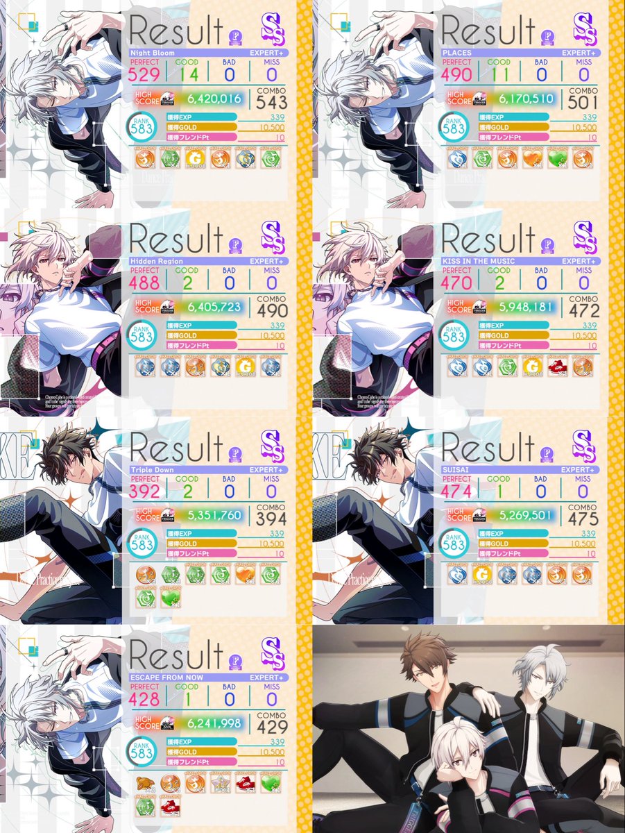miimi_i7's tweet photo. 📝リザルト　曲別ランキング

Night BloomもPLACESもパフェコンできる時もあったんです信じて😂

お祈り曲ばかりで、指が痛くて思うように叩けない時間もあったので、親指と置き(人差し指)を使い分けて疲労を減らしながら叩きました🥺

TDが壊滅的に見えますが、これでも期待値6万点越え👏 https://t.co/5NdKgnfqFs