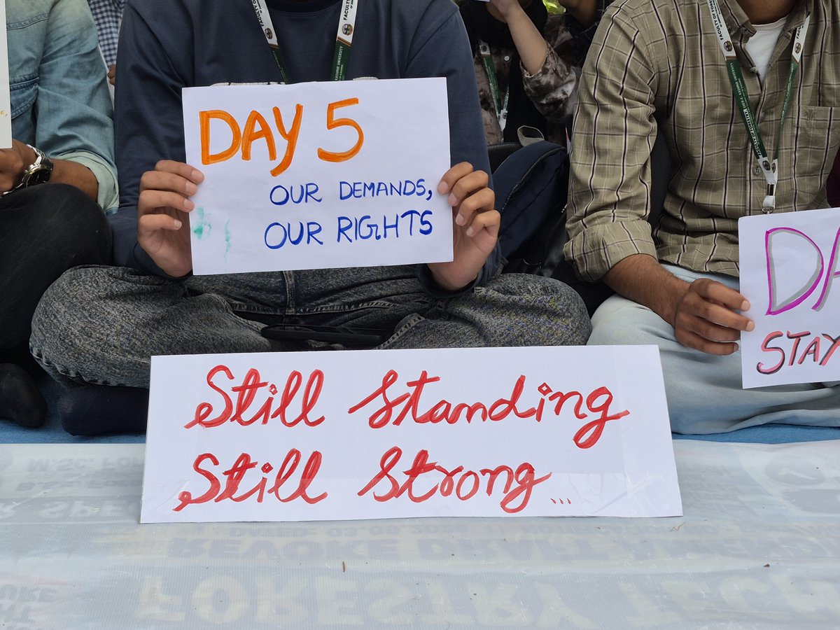 Shahidkhan51712's tweet photo. Today marks the 5th day of our peaceful protest, where we are continuing to raise our genuine demand for eligibility for the Forester post.
#foresterminster https://t.co/qIR0mlqD0x