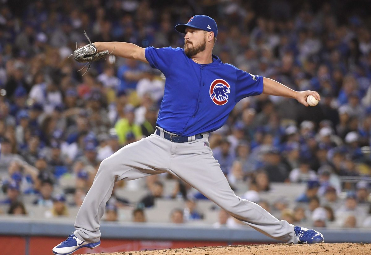 DailyRandomCub's tweet photo. Travis Wood (2010-2016)

Wood appeared in 77 regular season games and nine postseason games in 2016. His most memorable postseason moment was Game 2 of the NLDS when he relived an injured Kyle Hendricks, homered, and picked up the win.

- 2016 Cubs 10 years later - https://t.co/ofwnAfJFAn