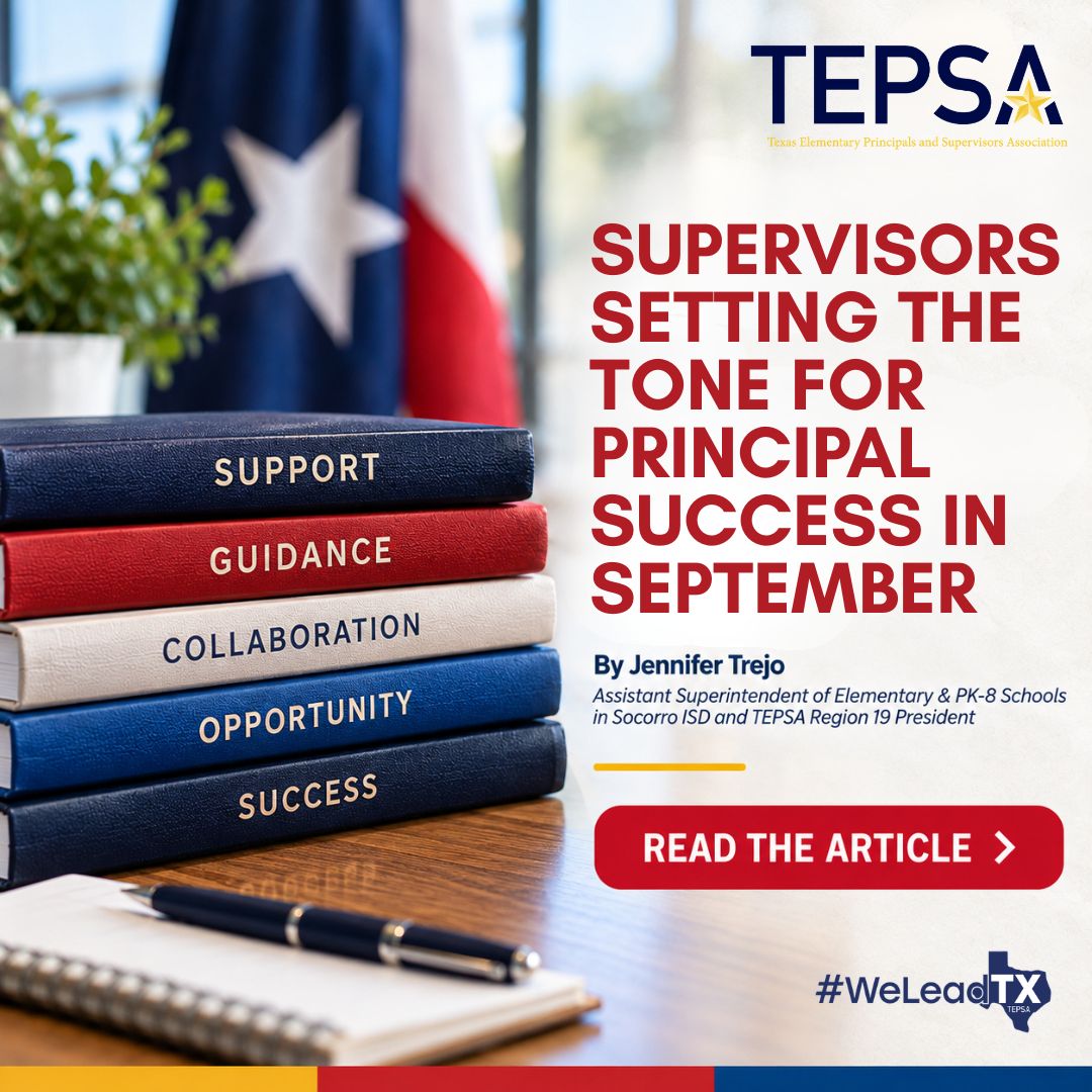 TEPSAtalk's tweet photo. What does great support for principals really look like?

Jennifer Trejo, Assistant Superintendent in Socorro ISD and TEPSA Region 19 President, shares how supervisors can set the tone for principal success, and why that support matters.

🔗 https://t.co/sVwsMiruzk 

#WeLeadTX https://t.co/K4N540PuIT