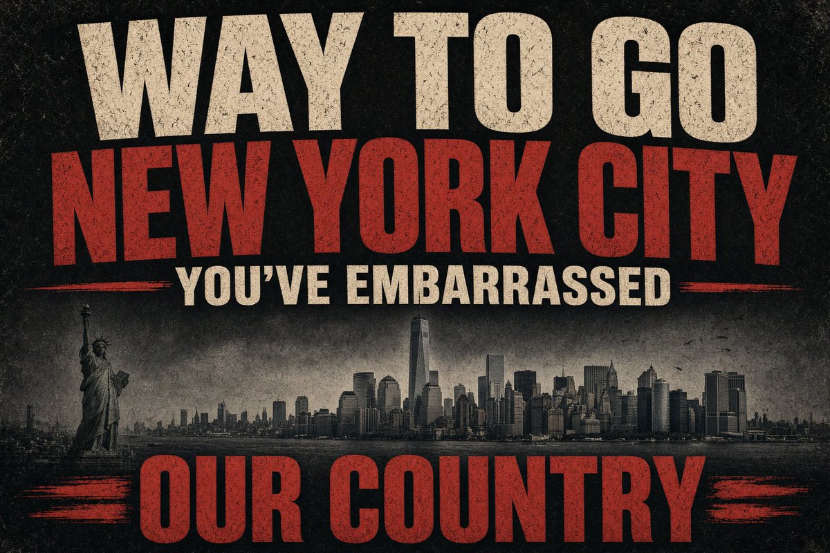 davidson_f14299's tweet photo. I listened to Netanyahu again this morning, and I swear, I have never felt this embarrassed for my country. Not once. I love this country. I’ve always been proud of it. But hearing him speak the truth about that New York mayor — Mandan, Mamdani, whatever the hell his name is — it hit me like a betrayal. A slap in the face.

New York City actually voted for a radical ideologist. A socialist/communist wannabe. And now he’s out there pretending he represents America? I’m embarrassed he represents anything tied to this country. How the hell did this happen? How did thousands of people look at that man and say, “Yep, that’s our guy”? It blows my mind.

And if it was the youth vote? Then I’m even more embarrassed. Because that means they weren’t taught a damn thing about history. And honestly, that tracks — Democrats have wrecked the education system for years. Kids don’t know anything about the important facts that actually matter. And now we’re living with the consequences.

I never want to feel this way about my country again. I want this straightened out. I want that man out of New York City. He shouldn’t be the mayor of anything, let alone the biggest city in America. It’s a scar. A goddamn scar on us.

Netanyahu was absolutely correct in what he said. Whether I’m pro or not for Israel is my business — but the truth he spoke should be everybody’s business. He laid it right on Mamdani, and Mamdani deserved every bit of it.

This is the same clown who wanted to arrest Netanyahu. Arrest him. The stupidity is unreal. And now he’s running New York straight into the ground. People keep saying, “Just wait till the grocery stores open.” Well guess what — now he’s taking taxpayer money to bail out his failing grocery stores.

And here’s the part nobody wants to hear.

You’re gonna get taxed even more.
Do you people see what’s happening?
Do you understand how hard you’re about to get hit?

This is what socialism does.
This is the price you pay when you vote for someone who should’ve never been anywhere near leadership. You voted for a radical ideologist, and now you’re shocked he’s reaching into your pockets again? This is the bill coming due.

You wanted “change.”
You wanted “fairness.”
You wanted “free.”

Well guess what — none of it is free.
You’re paying for every stupid idea he pushes.
You’re paying for failing grocery stores.
You’re paying for his experiments.
You’re paying for his ideology.

And the worst part?
He’s not done.
He’s just getting started.

You voted for it.
You’re gonna pay for it.
And the rest of us get dragged along for the ride.