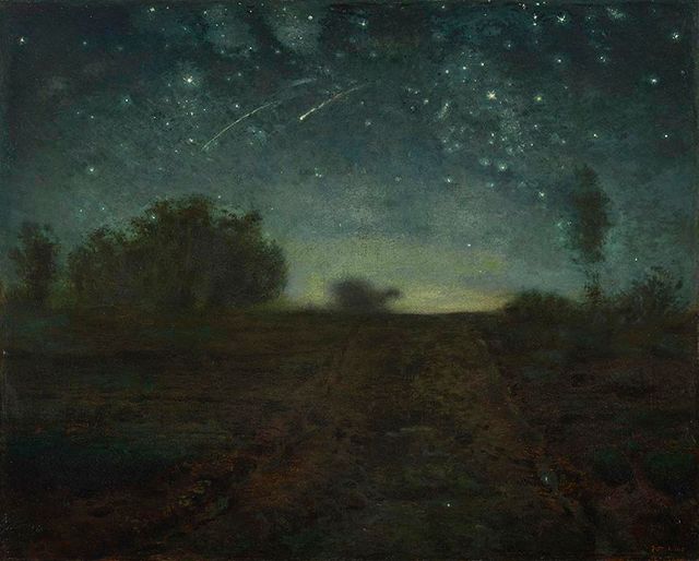 bijutsufan's tweet photo. ジャン＝フランソワ・ミレー『星の夜』1850年-1865年頃 イエール大学美術館 https://t.co/9ChLIBvqZb
