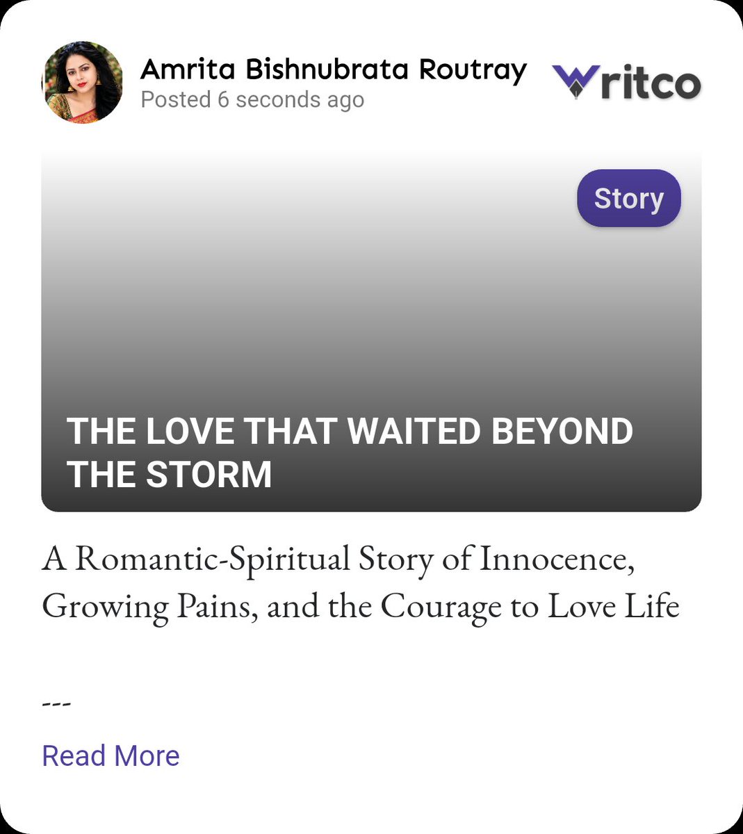 amritad_B's tweet photo. THE LOVE THAT WAITED BEYOND THE STORM
There are some loves that do not begin with a confession.
They begin with a glance.
Some do not begin with a promise.
They begin with two children sitting beneath.... 👇FULL STORY 
https://t.co/SCx1JmpKNO
 #WritingCommunity https://t.co/roEIkdlS7k