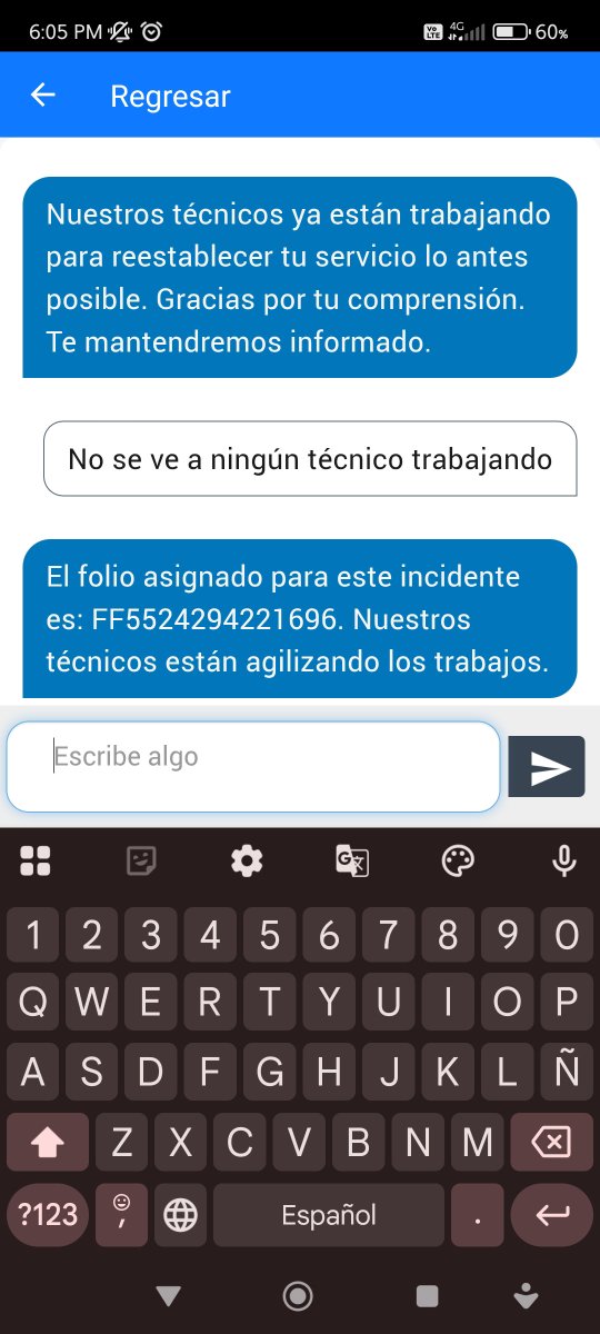 ToncheRonny's tweet photo. @infinitum Desde hace 6 días sin internet. En una zona de falla. Significa que si no han resuelto mi internet también tienen a varias familias igual. Sus técnicos ya llevan 6 días trabajando... O son ineptos o @TELMEXSoluciona miente 🤷🏽‍♂️ https://t.co/ZGg2DccYl6