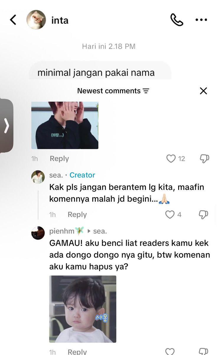 goresanAmi's tweet photo. bio dengan kata kata anjing, ngatain readers dongo ga ada otak, cuman karena kesamaan nama panggilan “Bebe” bukan karena alur ataupun cerita? wtf?!?! arogan! https://t.co/3JWLtHC7zH