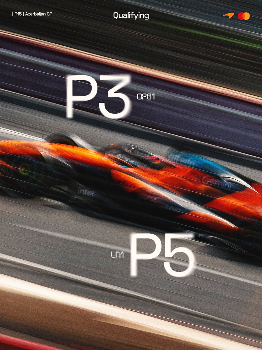 McLarenF1's tweet photo. Lining up P3 &amp; P5 for the Azerbaijan Grand Prix 🇦🇿

#McLarenF1 | #AzerbaijanGP🇦🇿 https://t.co/AjUsIRb8ho