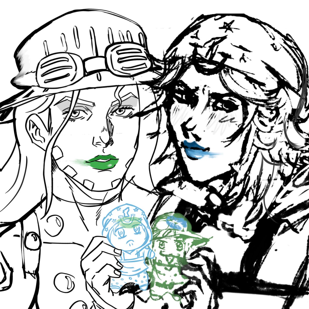jo7ar0's tweet photo. Collab, I like it, nasi the best  #jjba #sbr #gyjo https://t.co/5Tx4FCdjuv