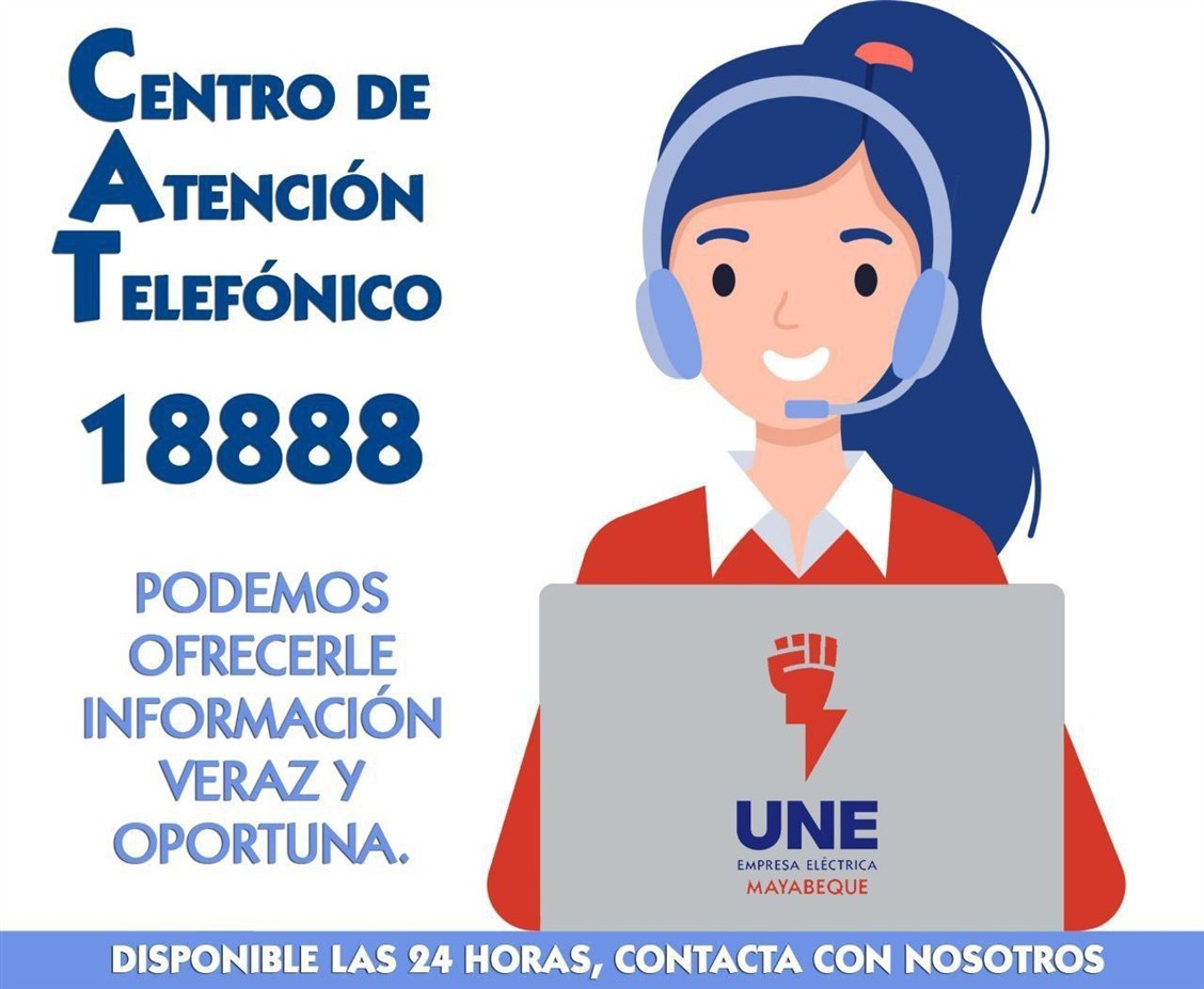 ElecGuantanamo's tweet photo. El Centro de Atención Telefónica de la Empresa Eléctrica de Guantánamo, las 24 horas del día trabajamos para usted.#loquenosUNEcompromiso. https://t.co/blNbBO8FFf