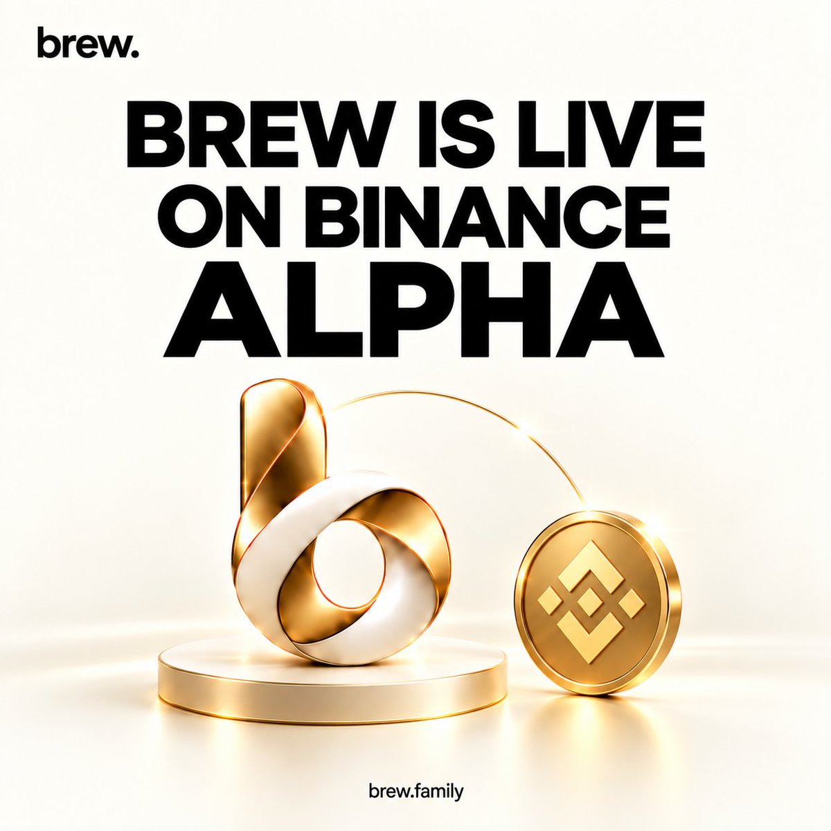 brewdotfamily's tweet photo. Congratulations, Brewers! ☕ You can now trade $BREW on Binance Alpha.

Thank you to every Brewer for your trust and support. This milestone belongs to our family. 

Keep brewing 💛

https://t.co/WQluopV77C https://t.co/L63nmcAaDS