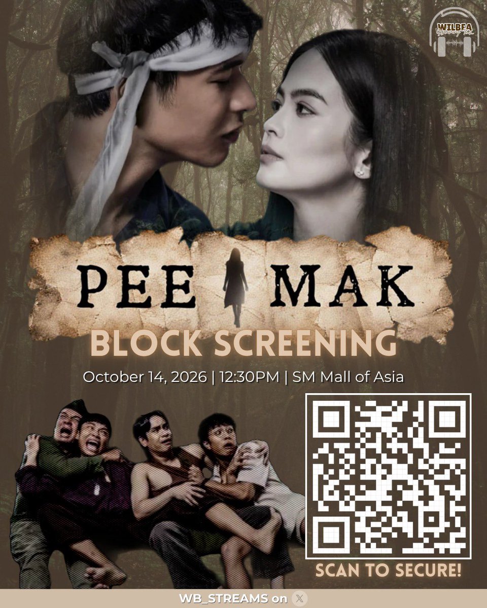 WB_Streams's tweet photo. Humanda na sa PEEnaka MAKulit na pelikula ng taon! 👻

Registration for PeeMak PH Block Screening at the SM Mall of Asia is now open! 

🎬 October 14, 2026
📍SM Mall of Asia, Pasay City
🎟️ ₱700 per ticket
⏰ 12:30-3:00PM

Tara na’t samahan kami kiligin, umiyak, sumigaw, at tumawa sa MOA! 

See you there! 🩵
🔗: https://t.co/uj4cTmP1s0