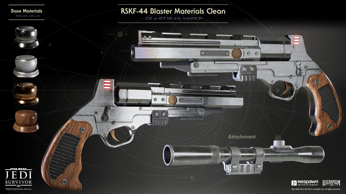paothedrabatan's tweet photo. ゼロ・カンパニーのRSKF-44はバレルとグリップからしてソロとサバイバーのモデルを参考にしている思います。外見のカスタムがないためソロモデルの特徴を取り入れまましたがサバイバーでも再現された一部のネジやオーラベッシュががなくなっています。ラインの量が減ってかなりシンプルな外見です。 https://t.co/ZlJtPT71DY