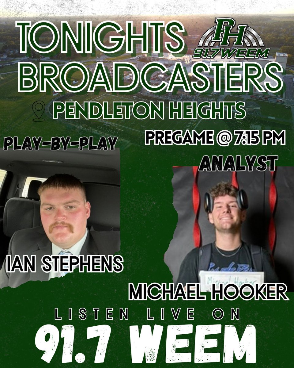 917WEEM's tweet photo. GAME DAY! 🏈

It's HOMECOMING! Your Pendleton Heights Arabians take on the Mt. Vernon Marauders on John Broughton Field. 

Catch all the action live on 91.7 WEEM! Pregame coverage kicks off at 7:15 PM, with kickoff at 7:30. Don’t miss a minute of the action!
@PHHSAthletics https://t.co/xOTNR1J4lF
