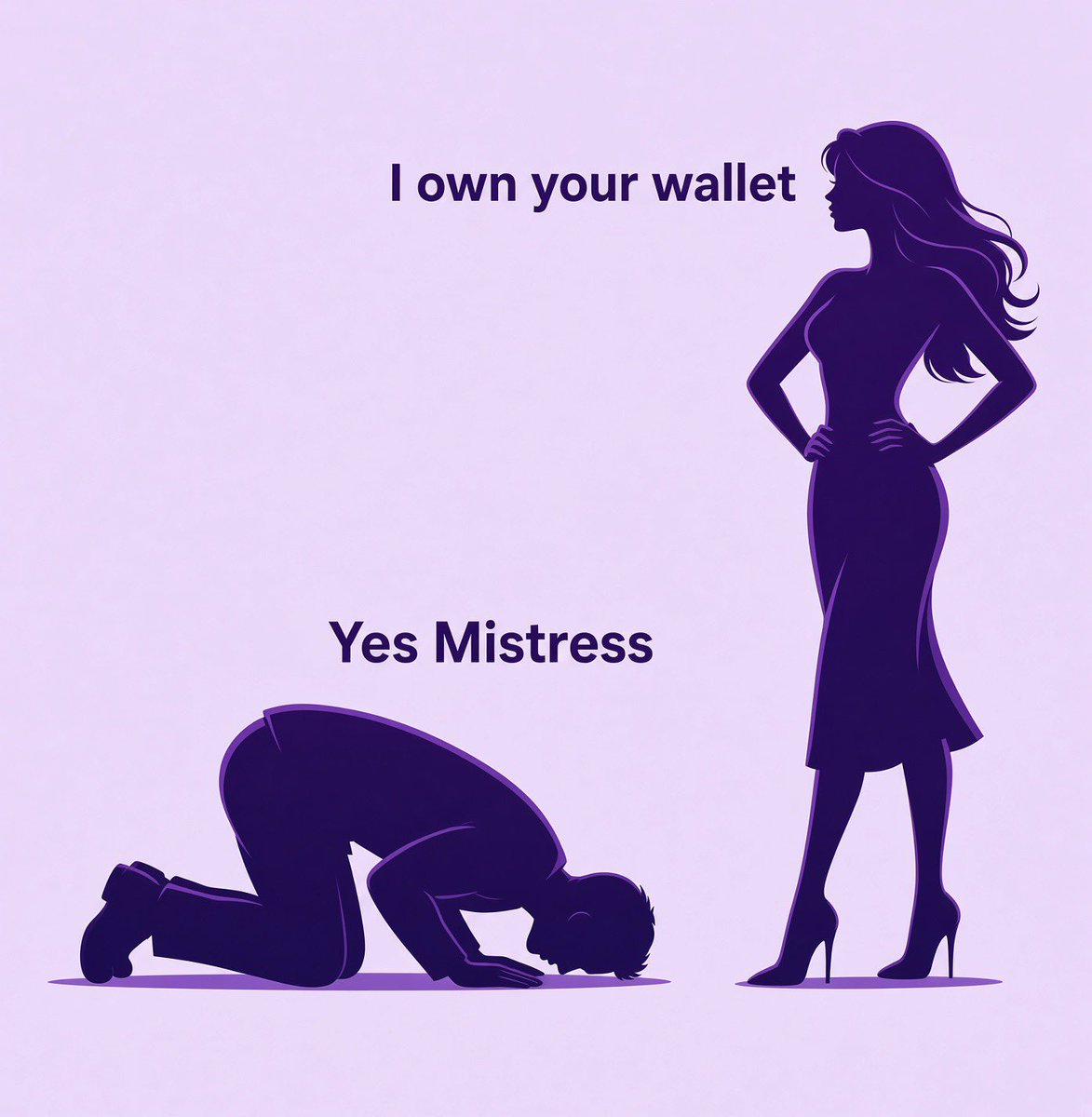 LadyVioletDomme's tweet photo. Financial advisor? No. Financial overlord? Yes Mistress. #findom https://t.co/FbxUK5xNAD