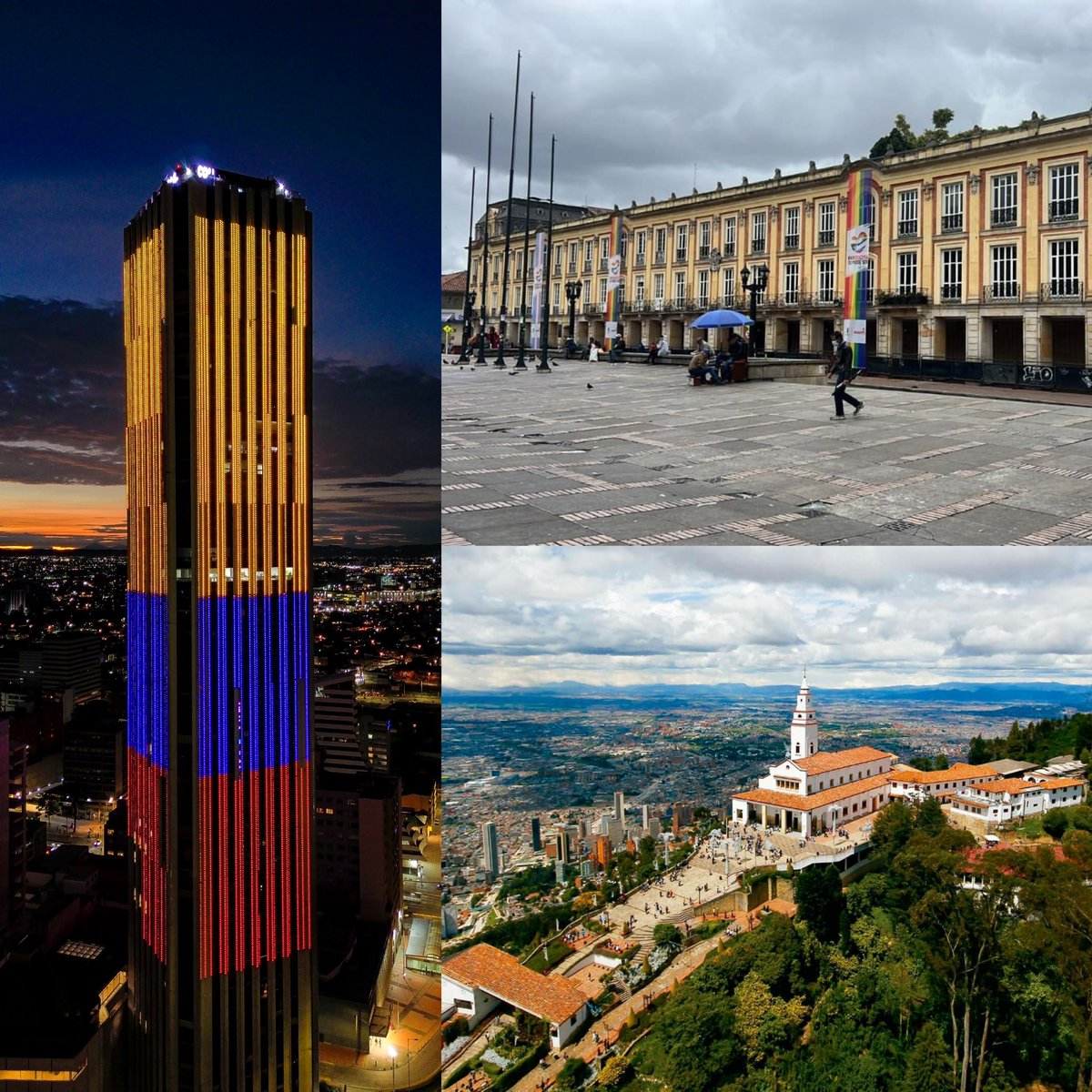 btschartsxdaily's tweet photo. [NEWS] Bogota will turn purple in tribute to #BTS and their concerts on October 2 and 3! 🇨🇴

Important city landmarks—such as the Colpatria Tower, Liévano Palace - Bogotá Mayor's Office, Monserrate—will be illuminated in purple.

#ARIASBTS https://t.co/BNgK95vxif