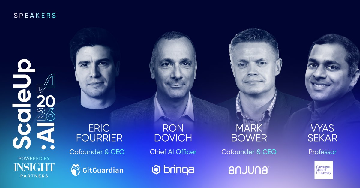 scaleupevent's tweet photo. AI is rewriting both the attack surface and the defense playbook.

Eric Fourrier (@GitGuardian), Ron Dovich (@brinqa), @vyas_sekar (@CarnegieMellon), and Mark Bower (@anjuna_security) cut through the noise on what's real, what's hype, and what to do about it — moderated by Gregor Stewart (@SentinelOne).

RSVP: https://t.co/x07F1Nk3Qp