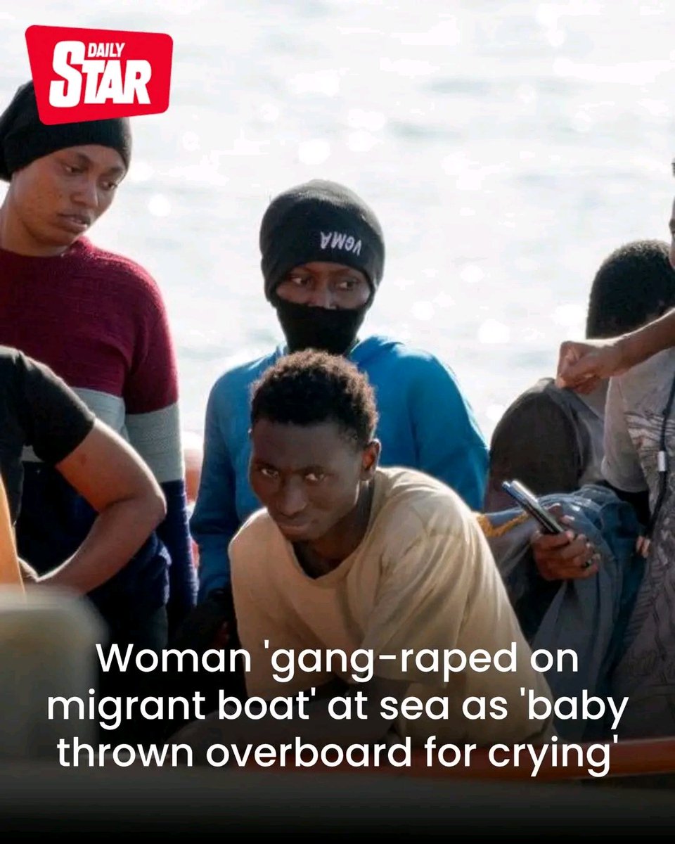 FreyjaBakke's tweet photo. Human traffickers hurled a two-year-old tot to his death from a migrant vessel in front of his mother because they couldn't bear to listen to his crying
These are the people that are coming here 
Photo credit Daily Star https://t.co/uVplu1qtO8