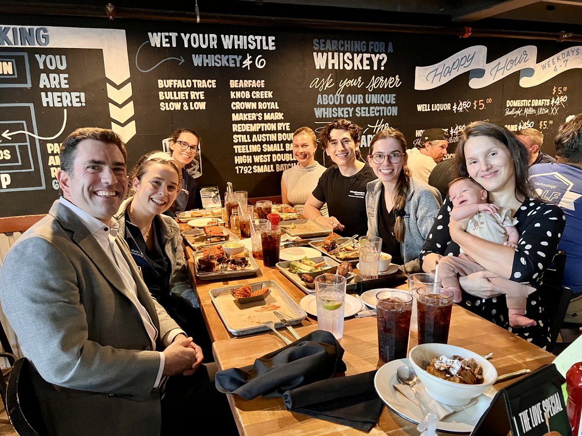 UTSWDerm's tweet photo. Celebrating our second-year residents with a dinner marking real progress in their journey with us. Excited to watch this class continue to grow, lead, and shape the future of medicine. 🥂

#UTSWMed #Residency #Dermatology https://t.co/Aa78jqlko5