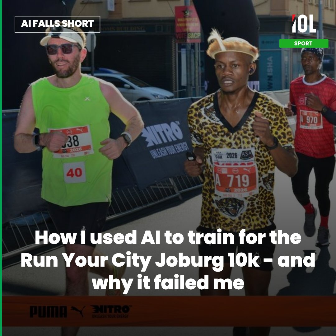 IOLsport's tweet photo. IOL Sport's Michael Sherman leaned on Google Gemini to train for the Joburg 10K โ but found it became "a supportive echo chamber" that left him underprepared on race day.
Read on https://t.co/vHAFq4Yayg
#RunYourCityJoburg #AITraining #GoogleGemini #IOLSport https://t.co/2KVLTJ1yXN