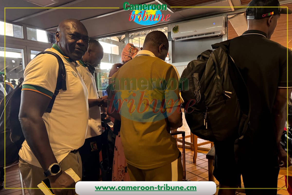 CamerounTribune's tweet photo. Les #LionsIndomptables quittent #Garoua
Les poulains de #David_Pagou s’apprêtent à décoller de l’#aéroport international de Garoua pour #Brazzaville, où ils affronteront l’équipe nationale du #Congo le 29 septembre prochain, dans le cadre des éliminatoires de la #CAN2027. https://t.co/9RkuOj0E1L