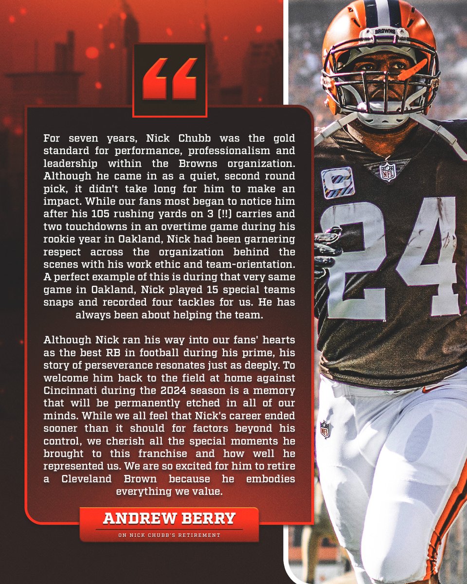 Browns's tweet photo. the embodiment of what it means to be a Cleveland Brown 🙌 https://t.co/n8WSj9Fnb7