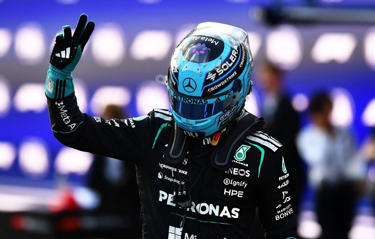 russyrax's tweet photo. George's run in Baku 26:

FP1: P1
FP2: P1
FP3: P2
Q1: P1
Q2: P1
Q3: P1

that's it. just give him functional car https://t.co/fRCoPIU5iW