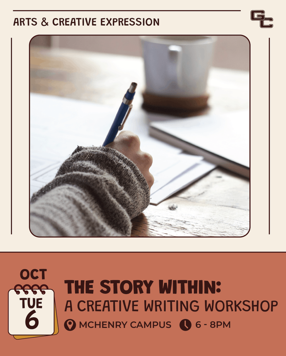 GC_CEWD's tweet photo. ✍️ Everyone has a story to tell! Bring yours to life in our 4-week creative writing workshop, starting Oct. 6. Register: https://t.co/m6TxSbeeCw https://t.co/uZtpUV9b8g
