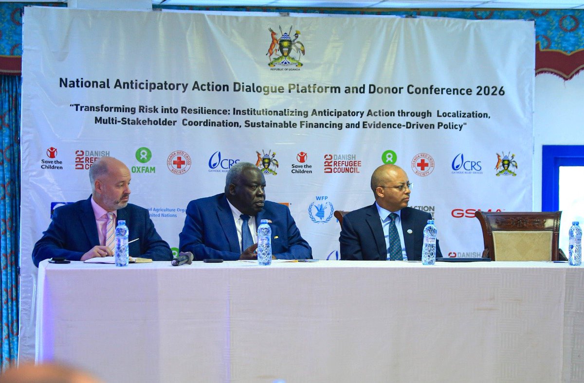 OPMUganda's tweet photo. This afternoon, Hon. @SamEngola3 closed the Donor Conference on Anticipatory Action at Imperial Resort Beach Hotel in Entebbe.

The conference brought together representatives from @GovUganda, development partners, United Nations agencies, diplomats, and the private sector to discuss how to institutionalise anticipatory action and shift from responding to disasters after they occur to taking early, forecast-based action before disasters strike.

#OPMUganda