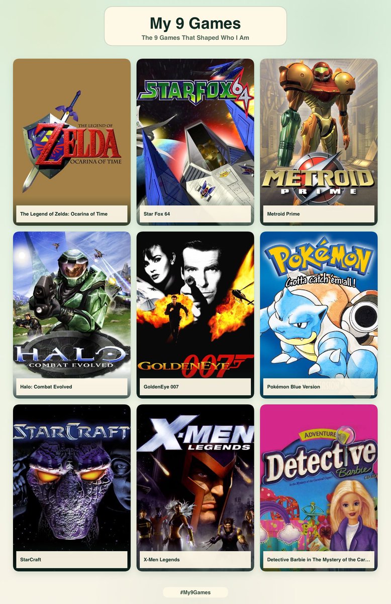 colbranflakes's tweet photo. 9 games that shaped me 🤓 https://t.co/dmAGLy819S