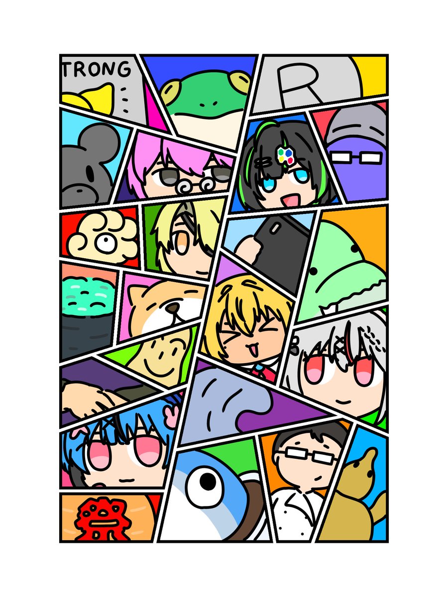 gakeochi_uwa's tweet photo. こちらのNAMYA &amp;リスナー集合イラスト完成しました！！！！！
参加してくださったリスナーの皆様ありがとうございます😭😭😭 https://t.co/d2iLxpl5NT