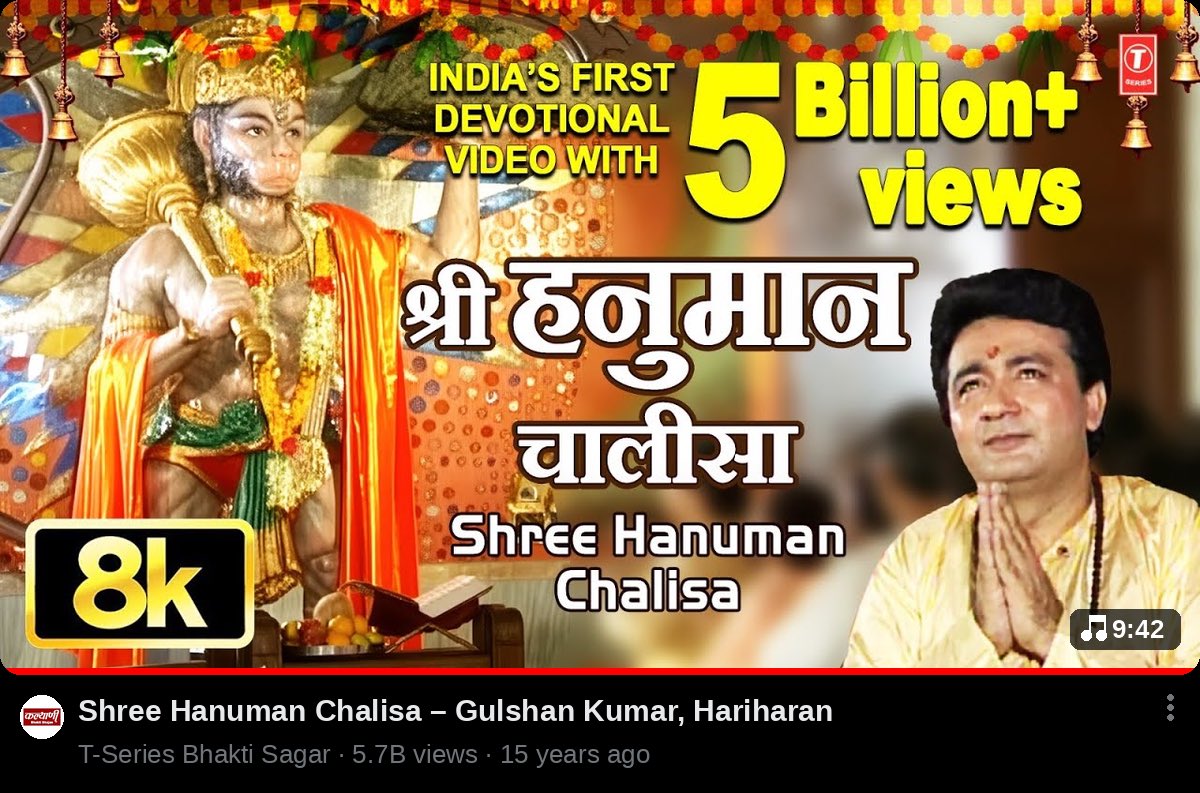 thatgirlessie_'s tweet photo. a devotional chant with 5.7 billion views… @grok how much has that earned? https://t.co/gv6Cw4hpwg
