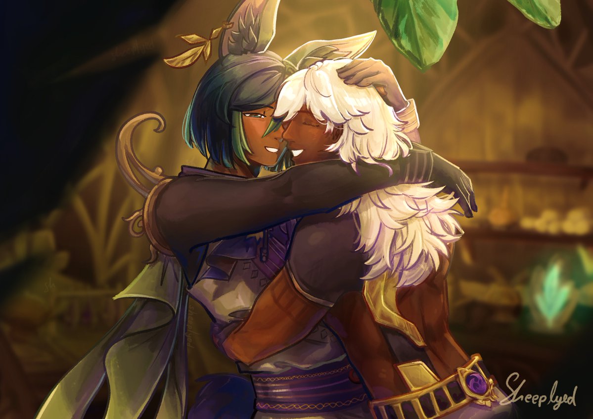 sheeplyed's tweet photo. ⚖️🪴 ‐ Home after a long day 💕

For @atsnezhnaya ( ﾉ^ω^)ﾉ
#cynari #cynonari #commissionsopen https://t.co/jhWAR8TiVA