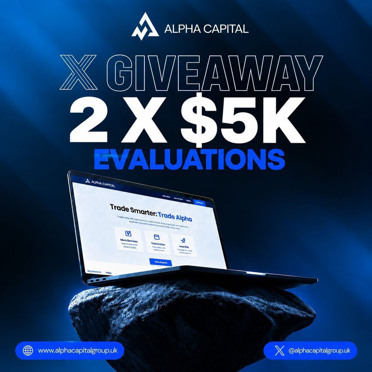 Albarnawy22's tweet photo. Giveaway Time🎉

2X5K @AlphaCapitalUK

Follow:

@KrixxBanks @AlphaCapitalUK 
@CRT4H @Albarnawy22

Like and Retweet 

Tag 3 Trader

Winners in 3-days https://t.co/x5Ac4UeeGj