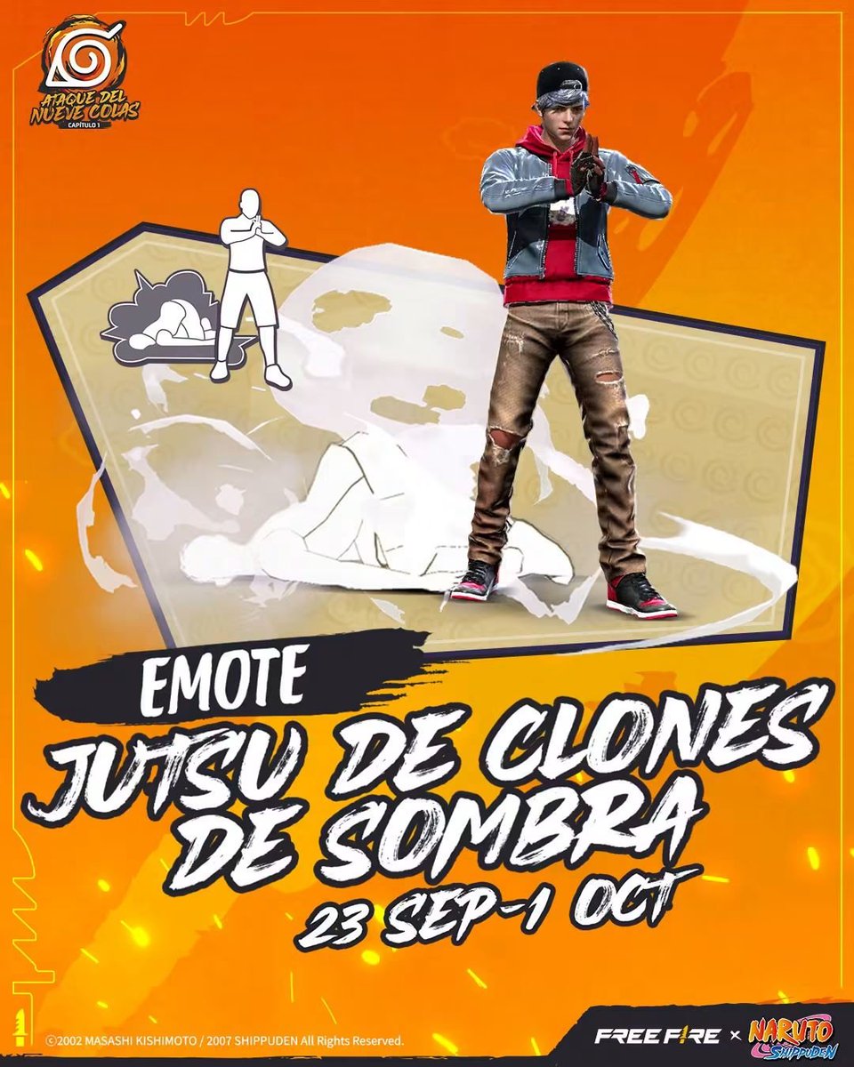 click_ecuador1's tweet photo. Una técnica ninja que tus enemigos no verán venir. 🥷💨

Domina el Emote Jutsu de Clones de Sombra y sorprende a todos en el campo. 🍥🔥
#FreeFire #FFxNARUTOSHIPPUDEN

Pidelo aquí, somos #ClickEcuador tu mejor opción 0999812442 .👍 https://t.co/YtEiSXvoY5 https://t.co/wj7u5Dmkdt
